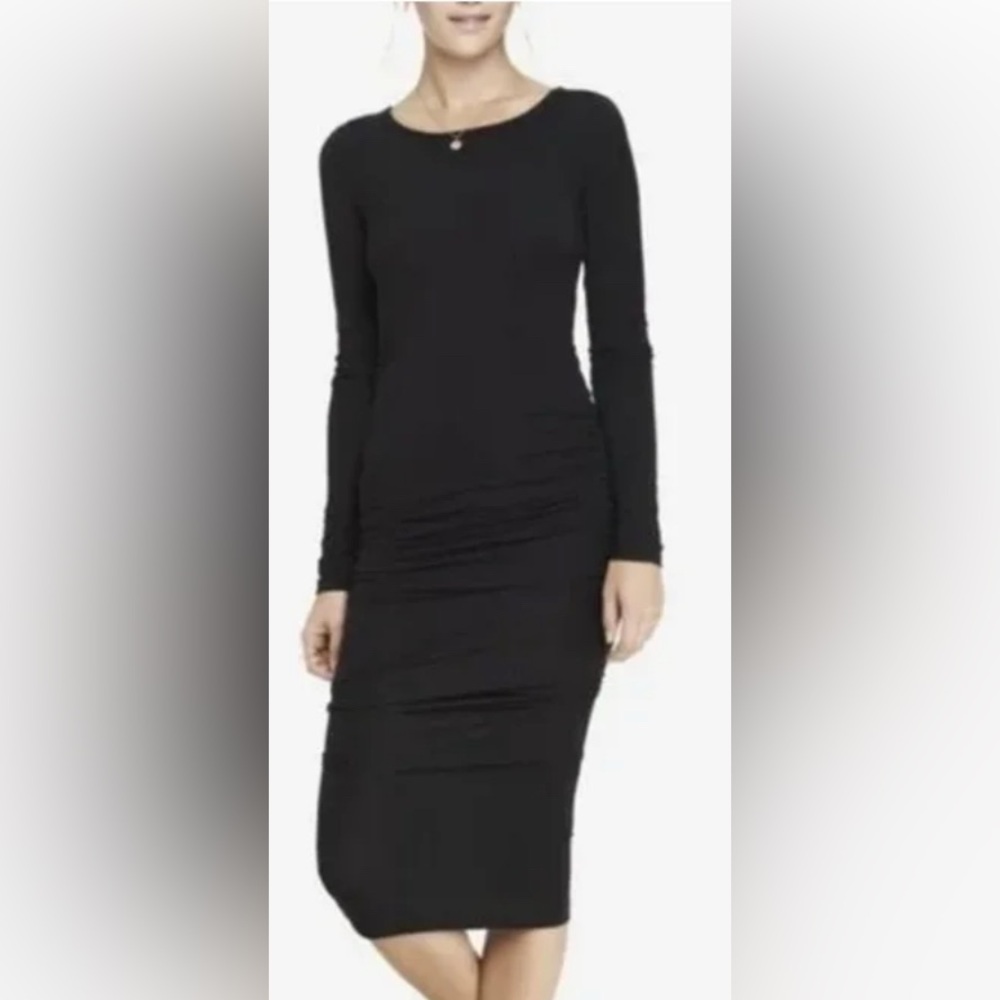 Express Black Long Sleeve Dress